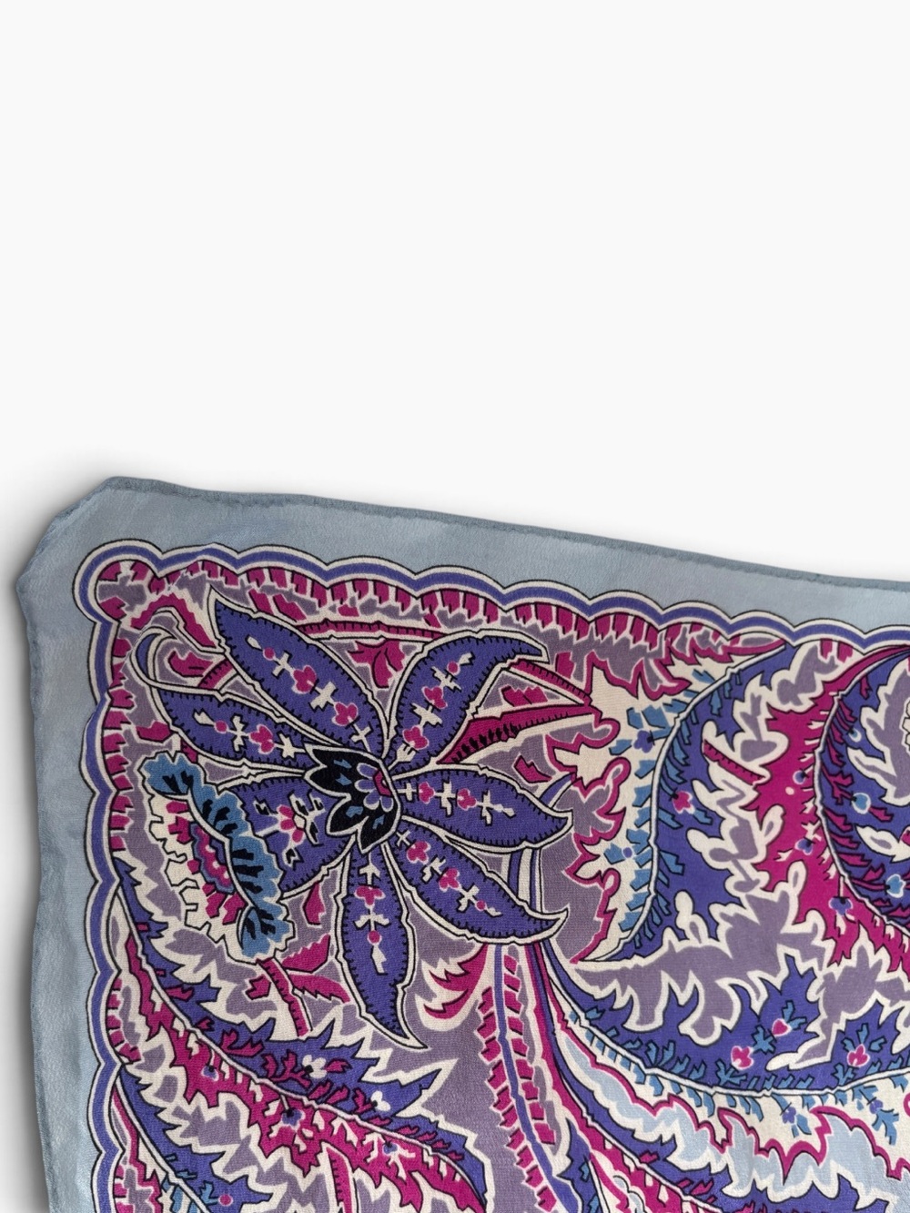 Vintage late 70s/80s Anne Klein for Vera Silk Scarf 31” – Made in Japan –Paisley - Picture 4 of 11